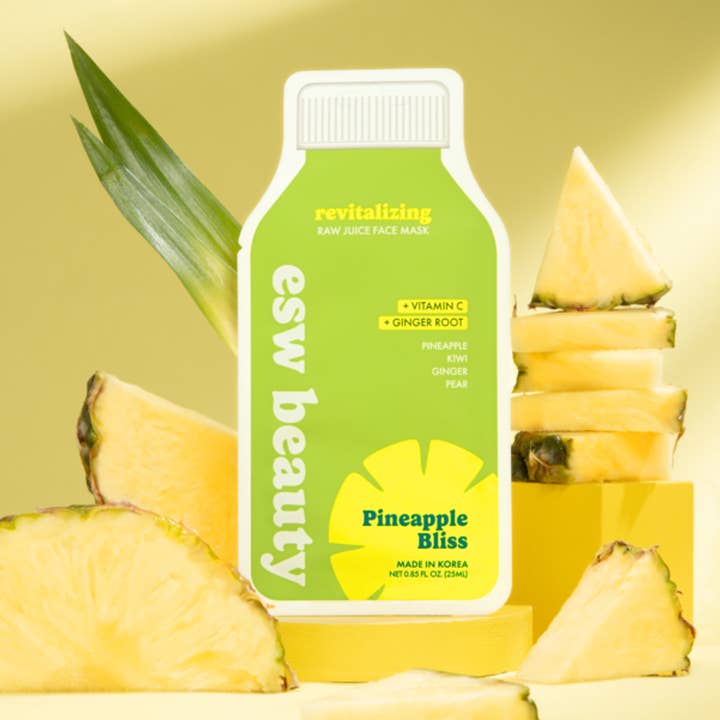 ESW Beauty - Wholesale Skincare Face Mask - Pineapple Bliss Revitalizing Raw Juice Sheet Mask0