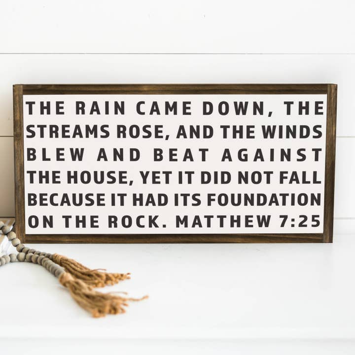 Matthew 7:25 for wholesale by Joyfully Said