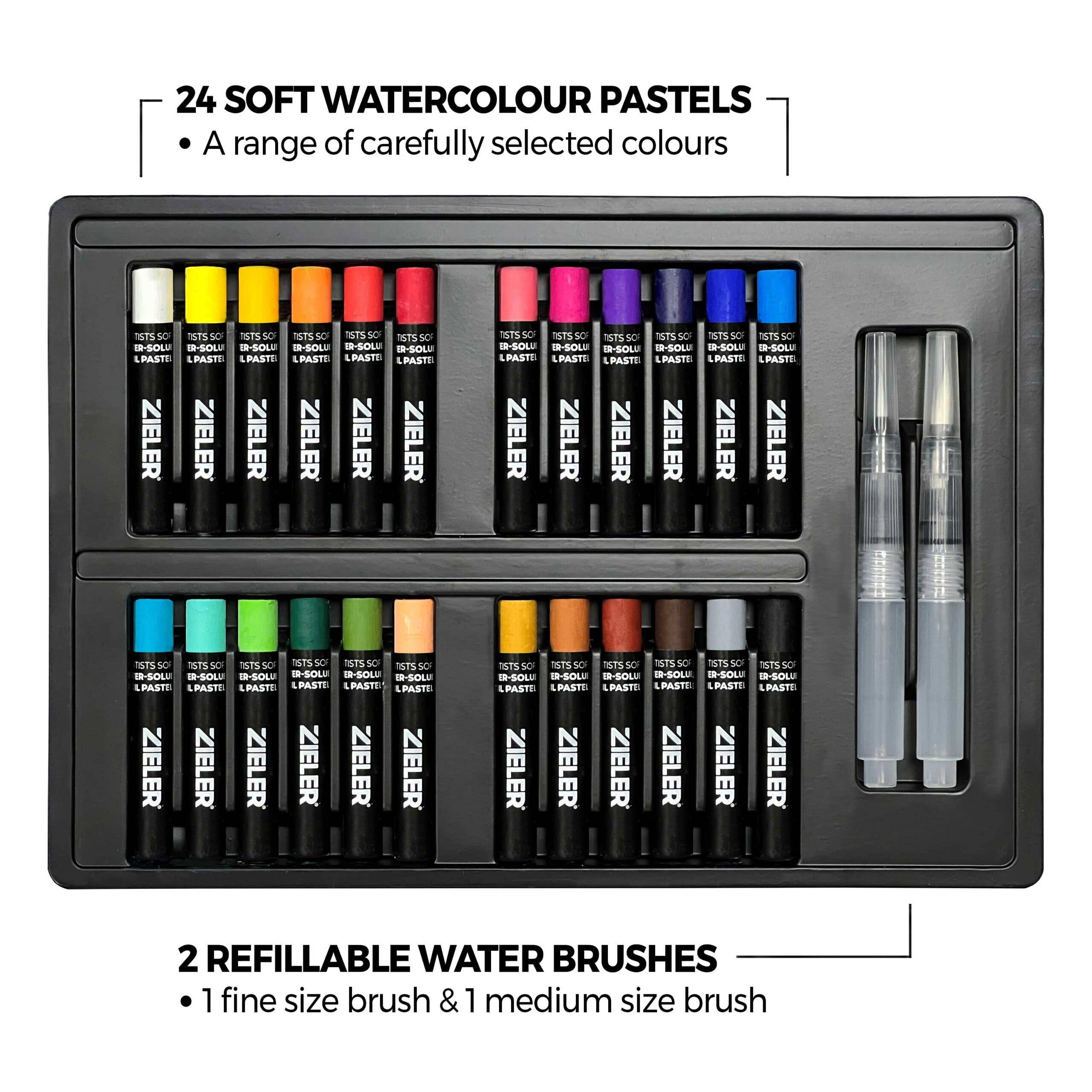 Zieler – wholesale Pastels – 24 Artists Soft Water-soluble Oil Pastels - by Zieler1