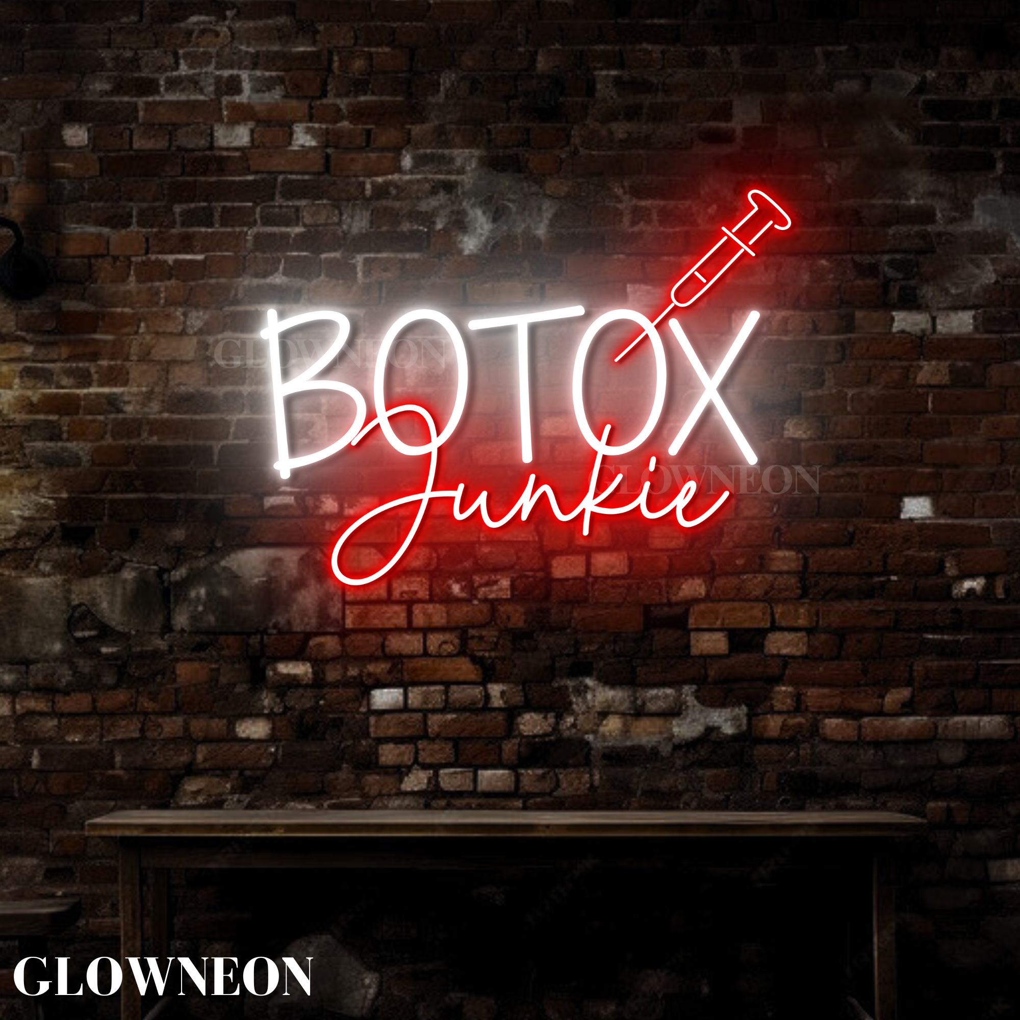 Glow Neon - Wholesale Neon Sign - Botox Junkie Led Sign for Med Spa Decor, Beauty Salon Art1