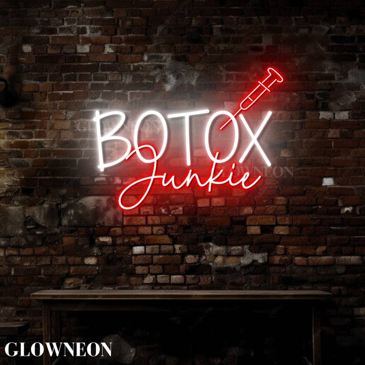 Glow Neon - Wholesale Neon Sign - Botox Junkie Led Sign for Med Spa Decor, Beauty Salon Art1