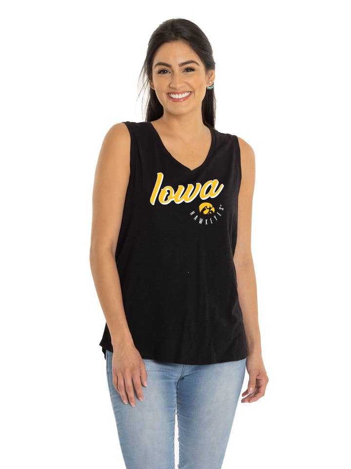 Flying Colors Apparel - Wholesale Tank Top - Women's - Iowa Hawkeyes Sloan V-Neck Tank1