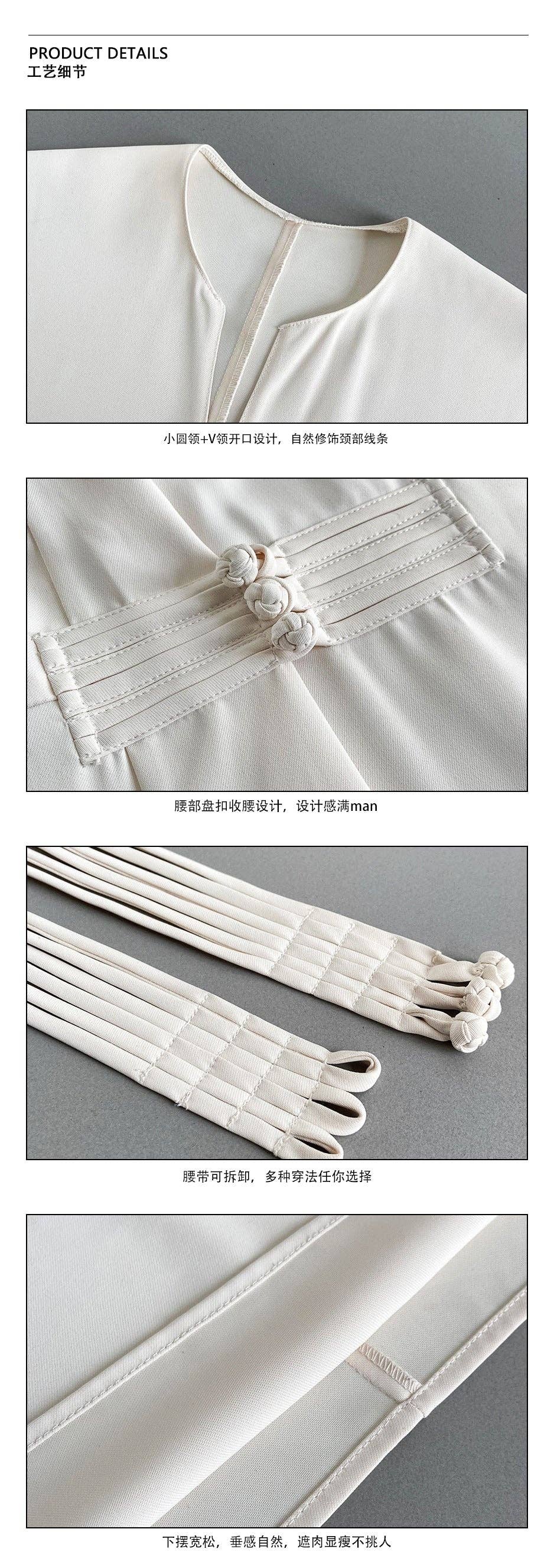 Marayn - Vente Robe – femme - 2025 NOUVELLE Robe Noeud Élégante Moderne Chic Touche Chinoise13