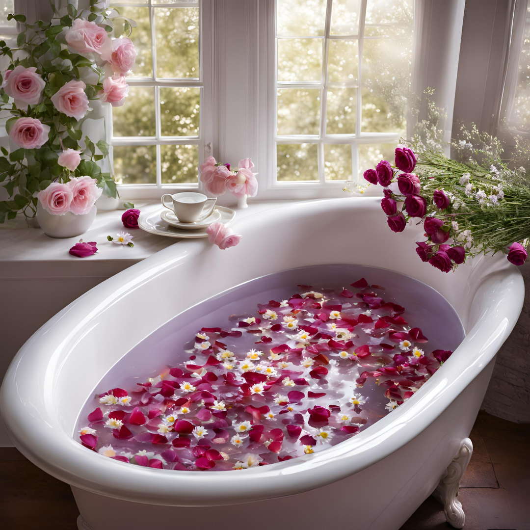 Valkyrie Global - Venta al por mayor Gel/espuma de baño - Té de Baño Botánico Relajante - Rosa Manzanilla Lavanda2