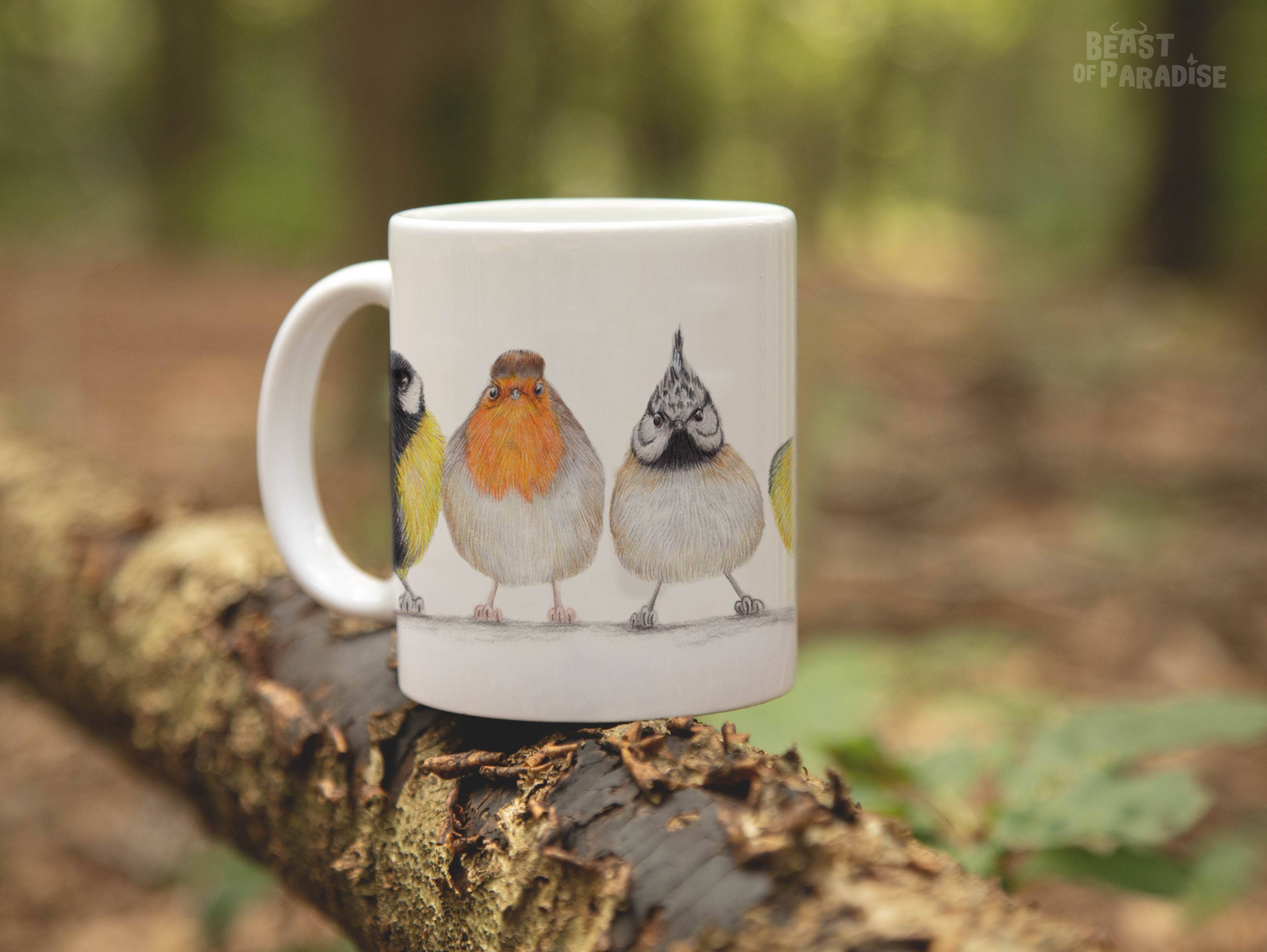 Beast of Paradise - Wholesale Coffee/Tea Cup - Ceramic Mug, European Birds, Funny Mugs, Animal Mug1