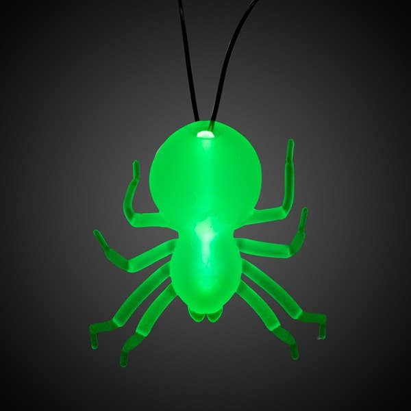 Windy City Novelties - Wholesale Retailer Display - Jewelry - Halloween Glowing Spider Necklaces 24-unit display2