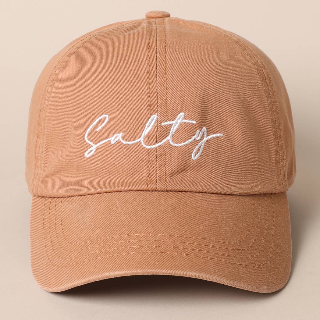Fashion City - Wholesale Baseball Cap - Women's - Salty Lettering Embroidery Baseball Cap6