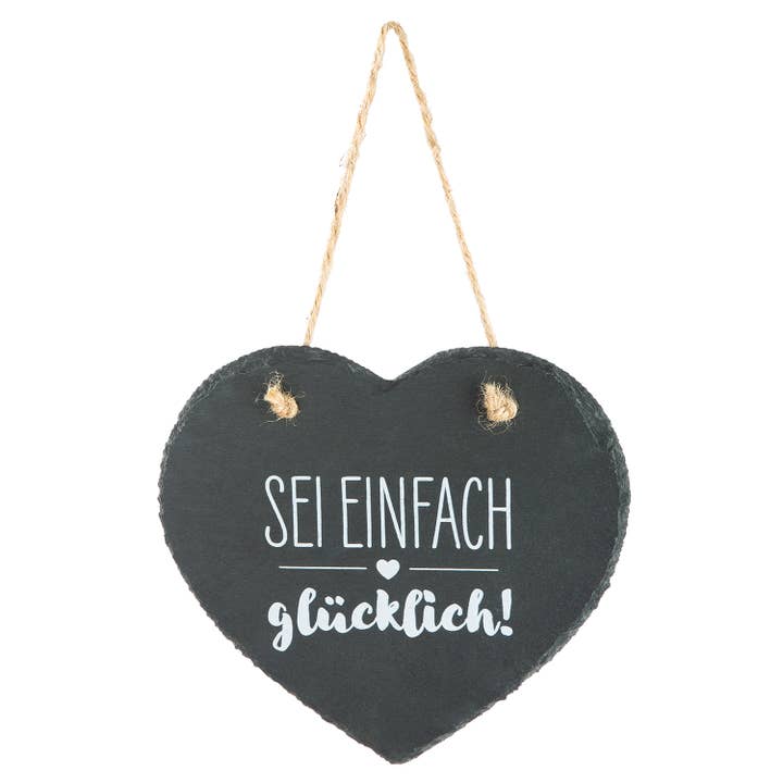 anthracite Hanging Heart Joy 2-sort. anthracite-colored H. 25 cm, PU 18 for wholesale on Faire2