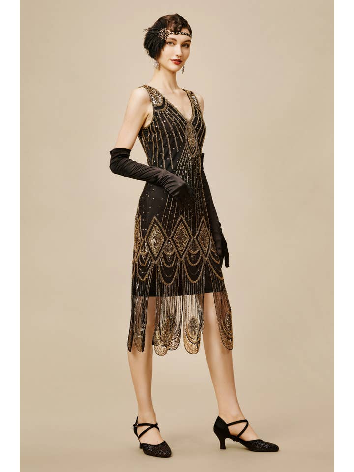BABEYOND - Wholesale Dress - Women's - Zouzou Art Deco Flapper Dress9