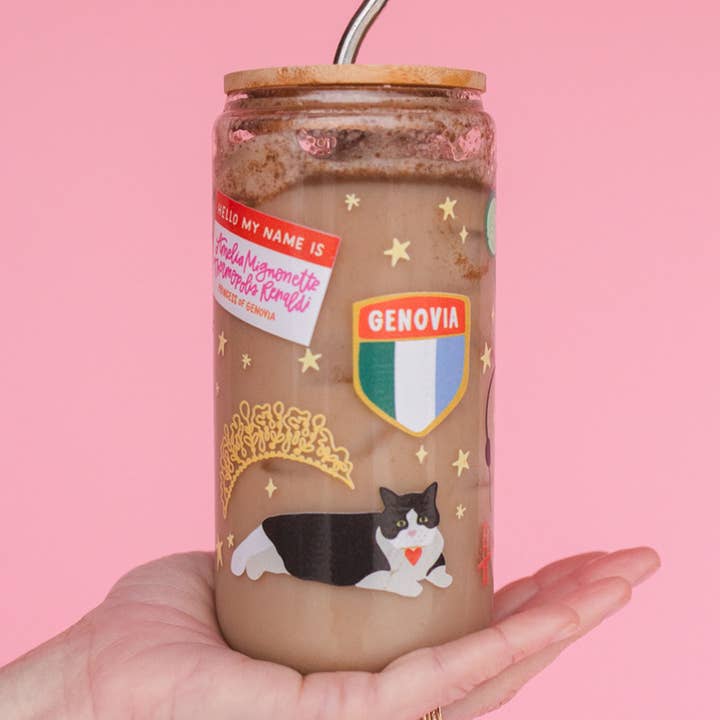 Princess Illustrations Glass Can for wholesale by Pippi Post