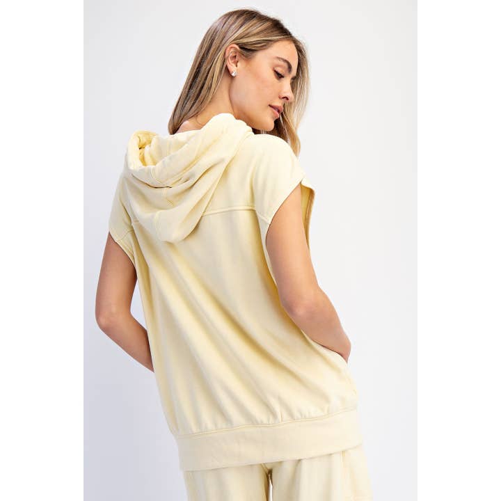 Rae Mode - Wholesale Hoodie - Women's - MINERAL WASHED TERRY SLEEVELESS HOODIE SWEATSHIRT23