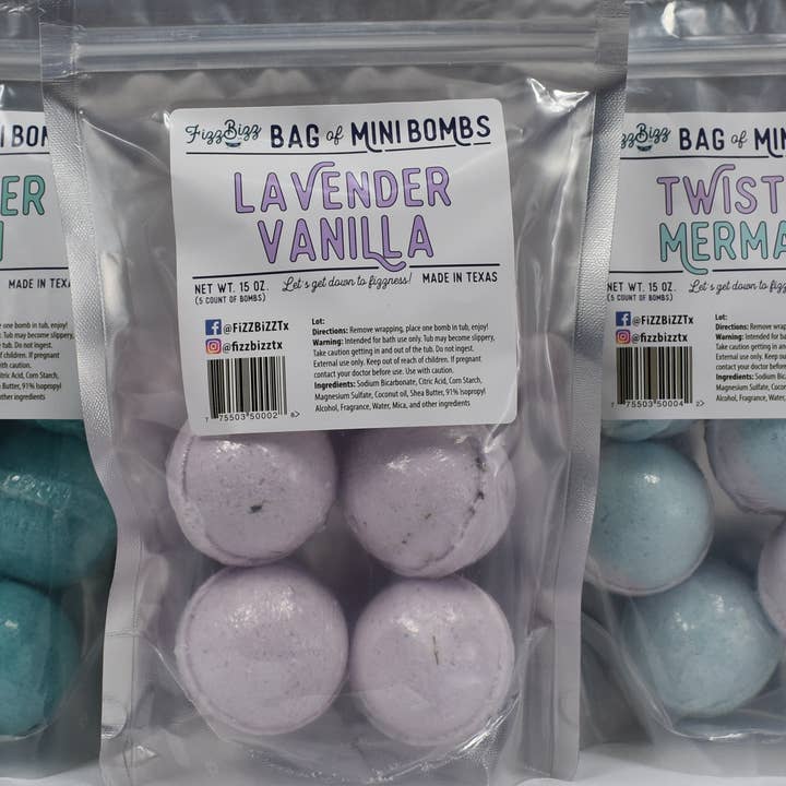 Fizz Bizz LLC - Wholesale Bath Bomb/Fizz - Mini - Cucumber Melon Bath Bombs