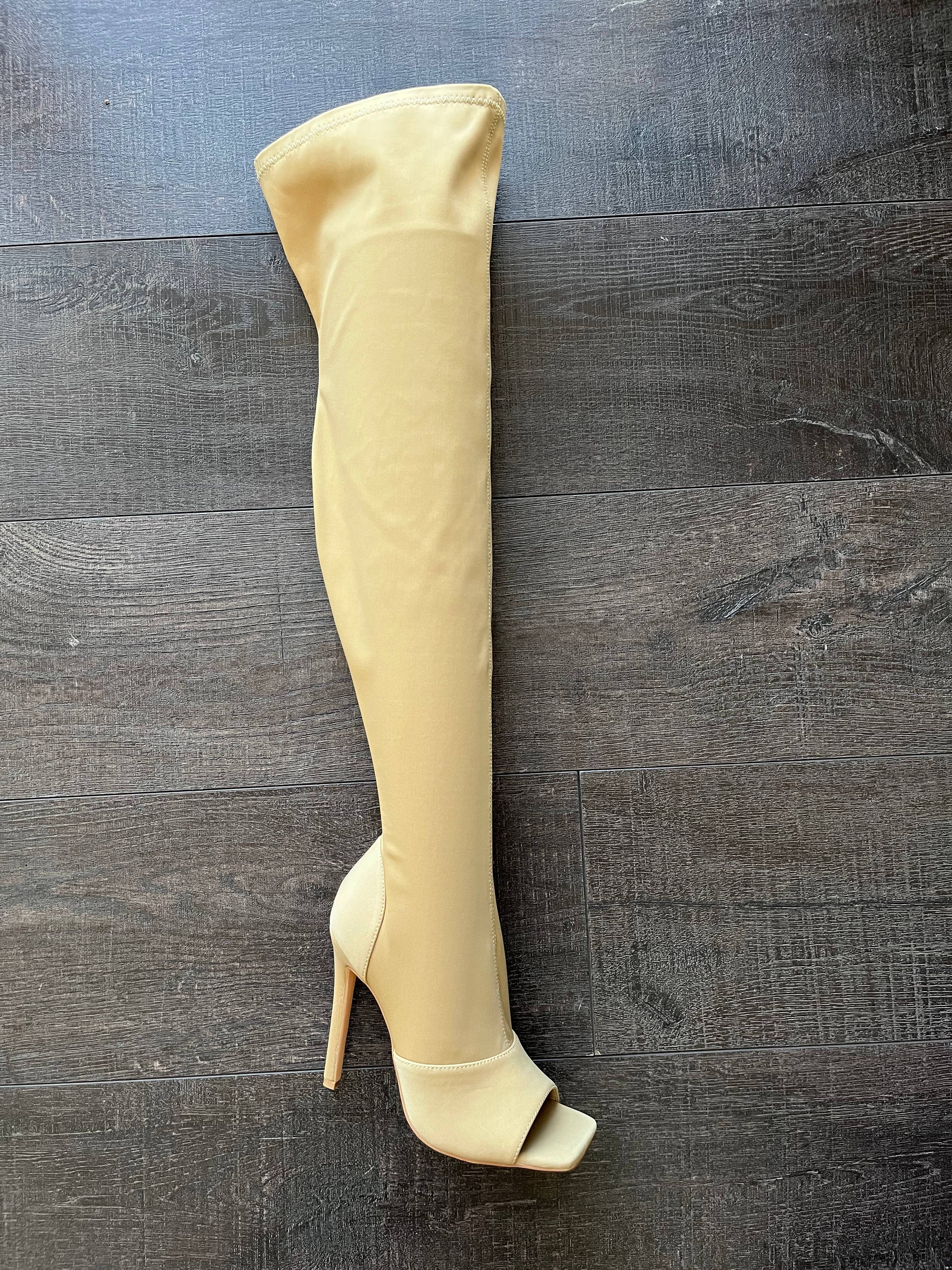 Nude VICTORIA-02 Women's Stretch Over The Knee Boot for wholesale on Faire4