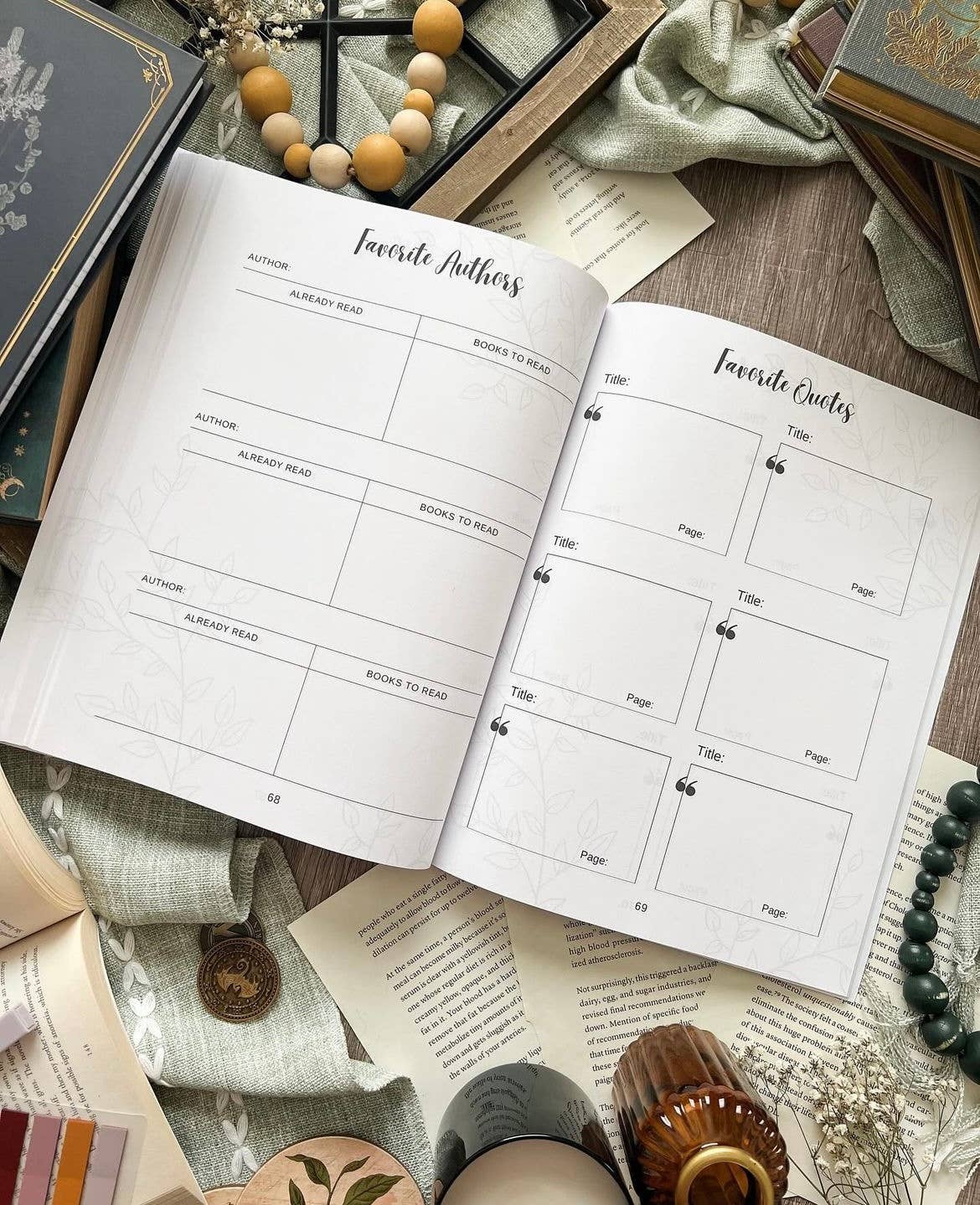 Galloree Designs LLC - Vendita all'ingrosso Diari/agende - Diario di lettura, Diario dei libri, Diario delle recensioni, Tracciatore di libri6