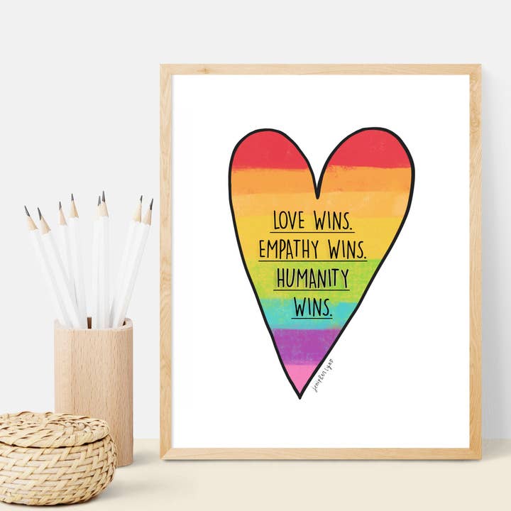 Empathy Heart - Pride, Love Art Print for wholesale by Jenipher Lyn / Nightly Doodles