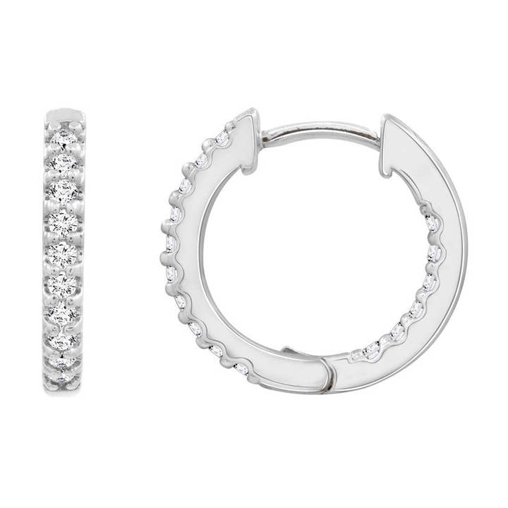 Pendientes Pave Hoop para venta al por mayor de GEMOUR