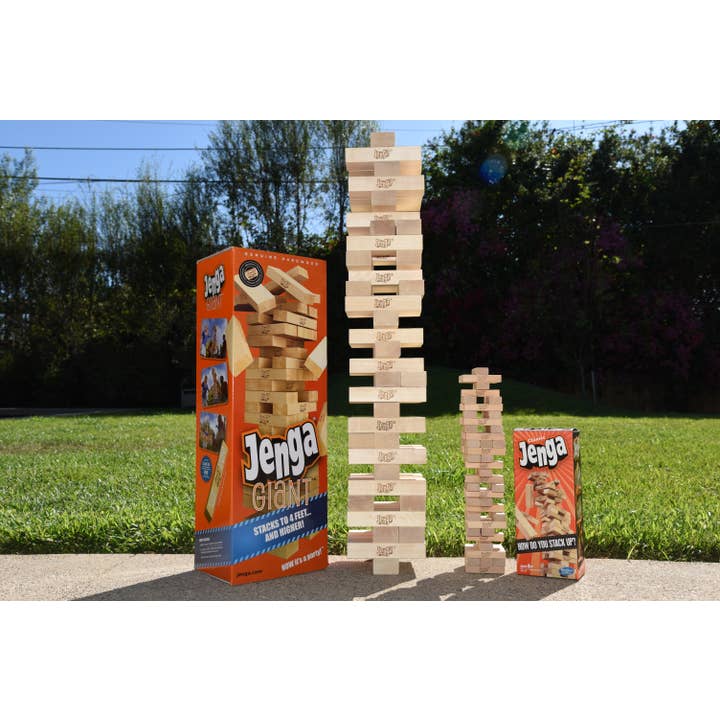Art's Ideas - Wholesale Stacking Game - Jenga® GIANT™ Genuine Hardwood Game (stacks 4+ feet)