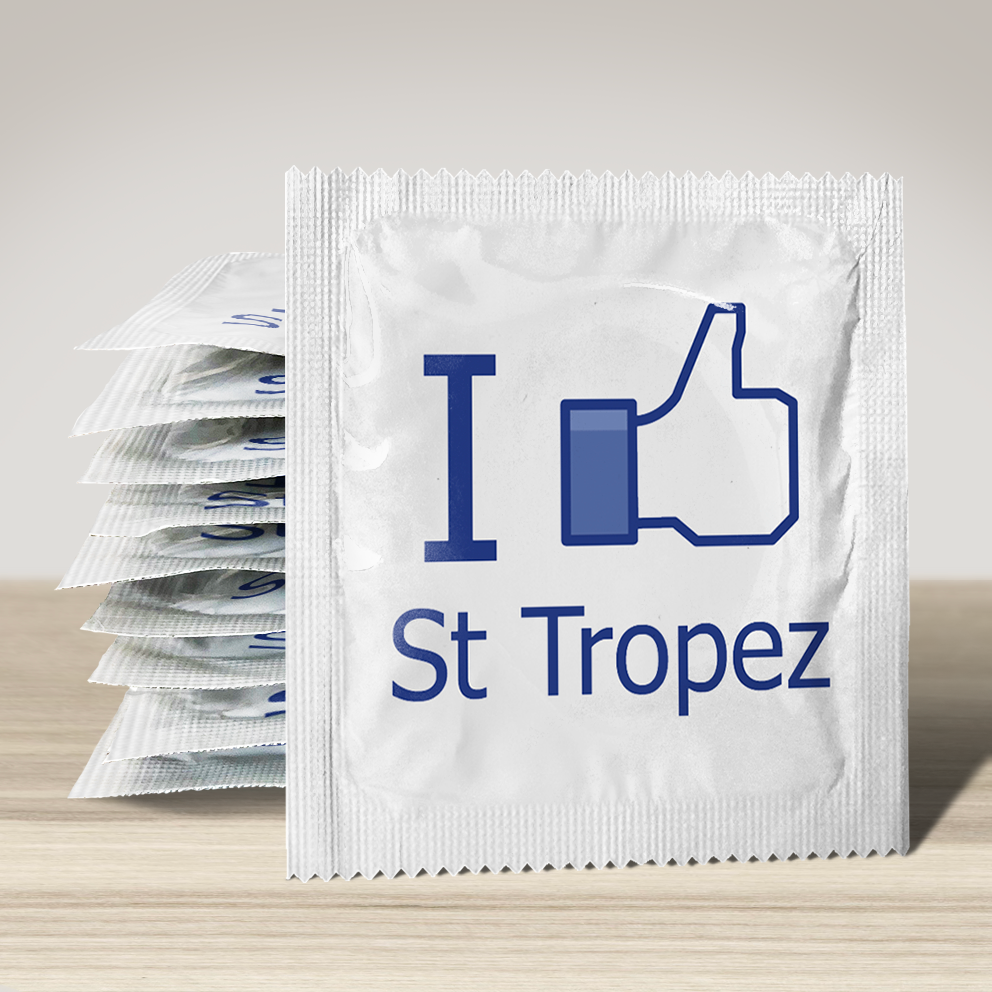 CALLVIN EU – wholesale Skämtpresent/liten present – Kondom « I Like St Tropez » – humoristisk design0