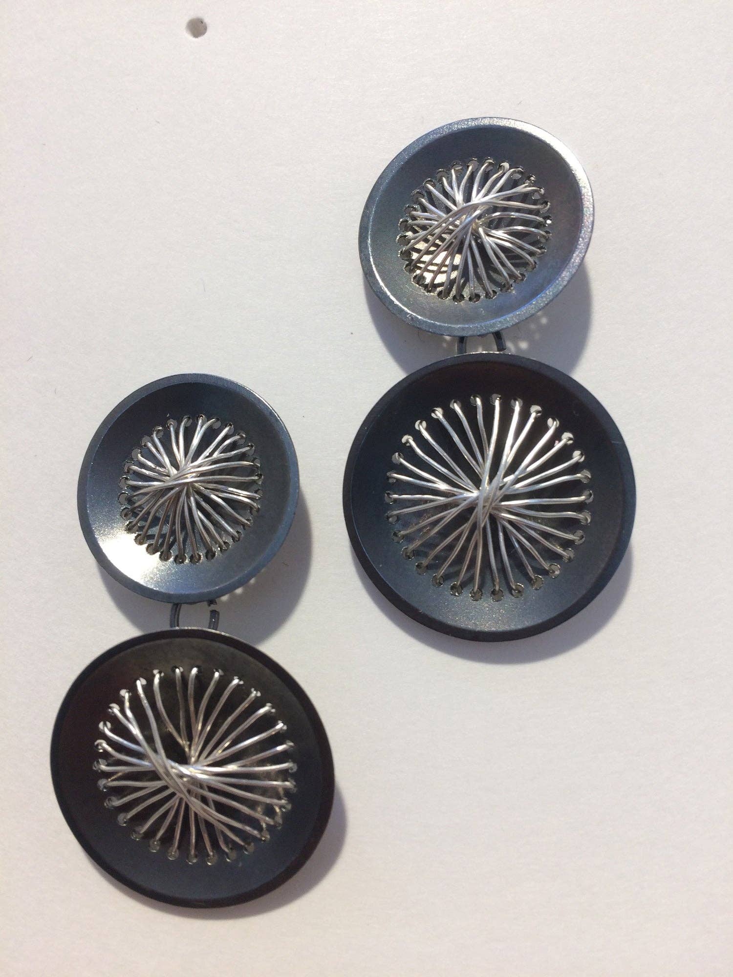 Suzanne Schwartz Jewelry - Wholesale Dangle Earrings - Double Sewn 22k Circle Earrings3