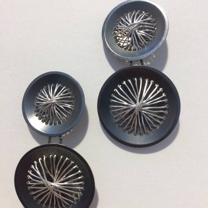 Suzanne Schwartz Jewelry - Wholesale Dangle Earrings - Double Sewn 22k Circle Earrings3