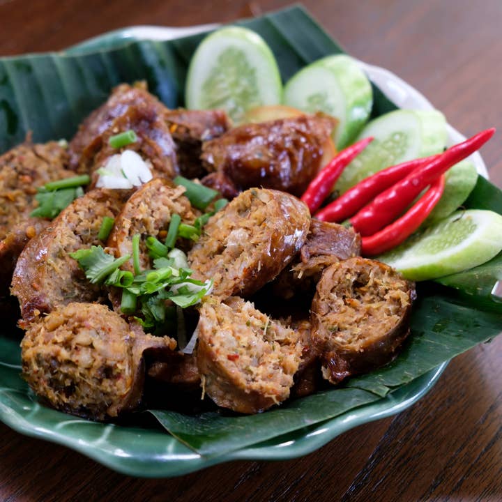 MeatCrafters Inc. - Wholesale Sausage - Classic Thai Chicken Sausage Links: Green Curry & Lime1