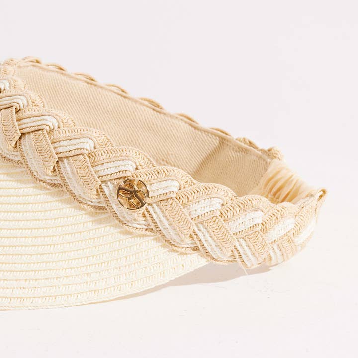 Seaspray Swimwear – wholesale Visor – Women's – Amelia Braided Visor In White And Natural4