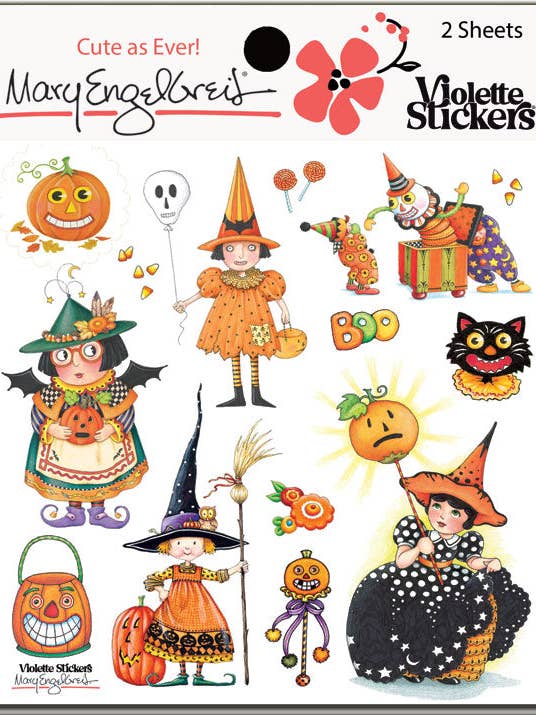 ME107 Adesivi Le Streghe di Mary di Mary Engelbreit® per la vendita all'ingrosso da parte di Violette Stickers