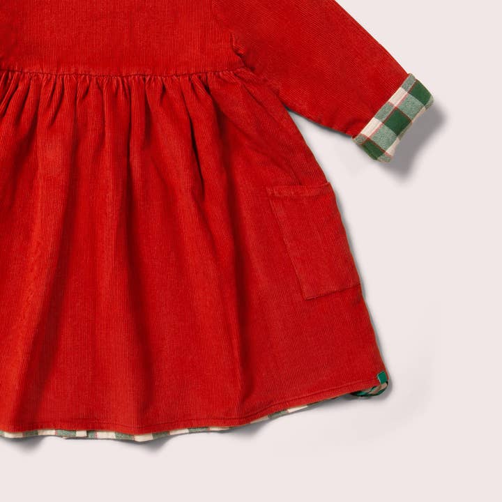 Hazelnut Day After Day Reversible Corduroy Pocket Dress for wholesale on Faire6