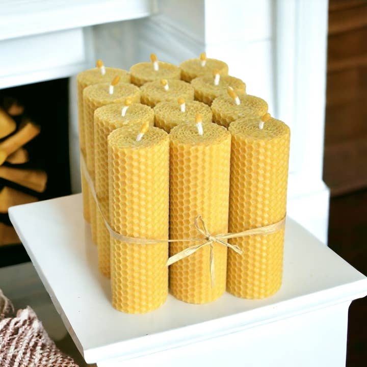 Xeva Candle Desing LLC - Vente Bougies piliers - Bougies en cire d'abeille en vrac, bougies en cire d'abeille pure à 100%