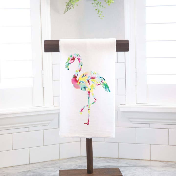 Amanda Klein Co. - Vente Torchons - Torchon à farine flamant2