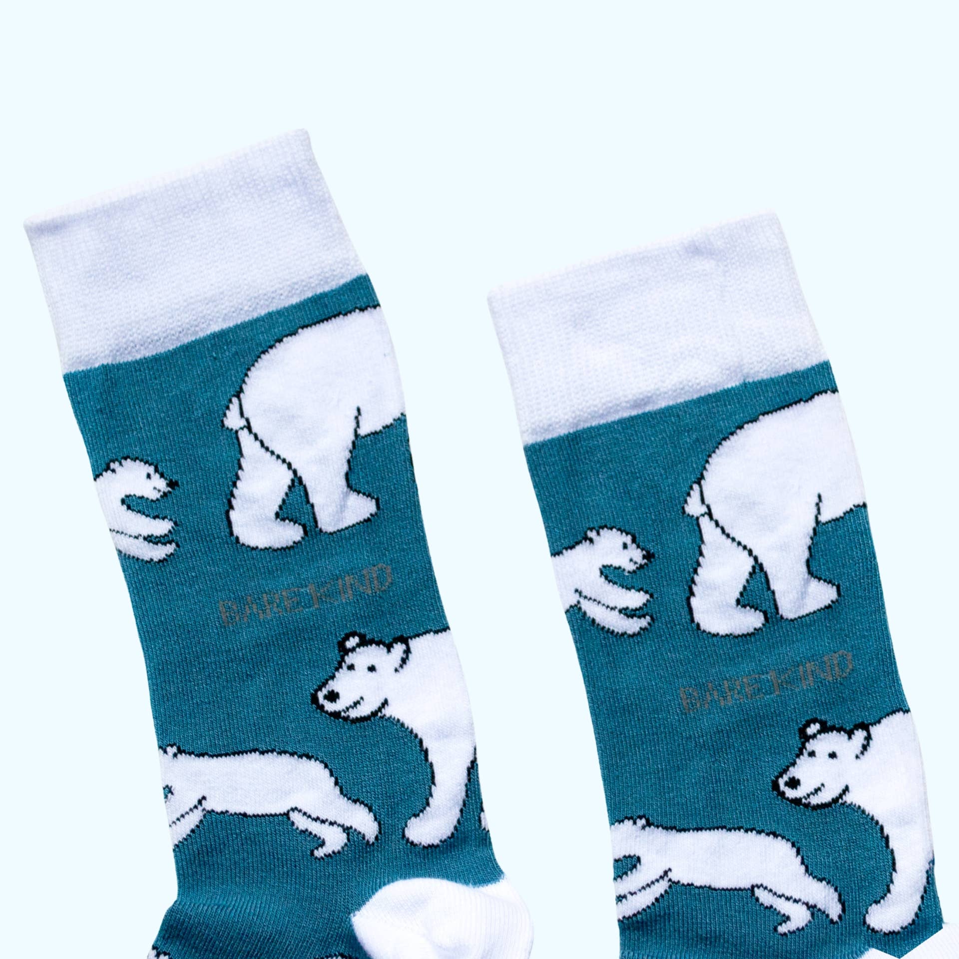 Bare Kind Socks - Wholesale Socks - Unisex - Polar Bear Socks | Bamboo Socks | Light Blue Socks2