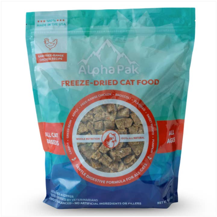Premium Raw Freeze-Dried Cat Food - Chicken for wholesale by Camping With Dogs and AlphaPak