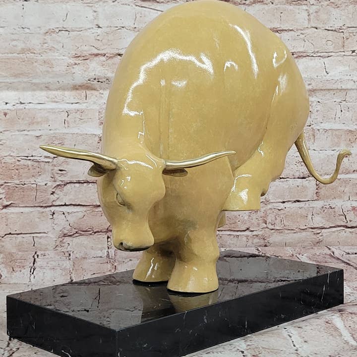 Bronzhaus - Wholesale Sculpture - Bronze Bull Statue Modern Abstract Farmhouse Sculpture Decor