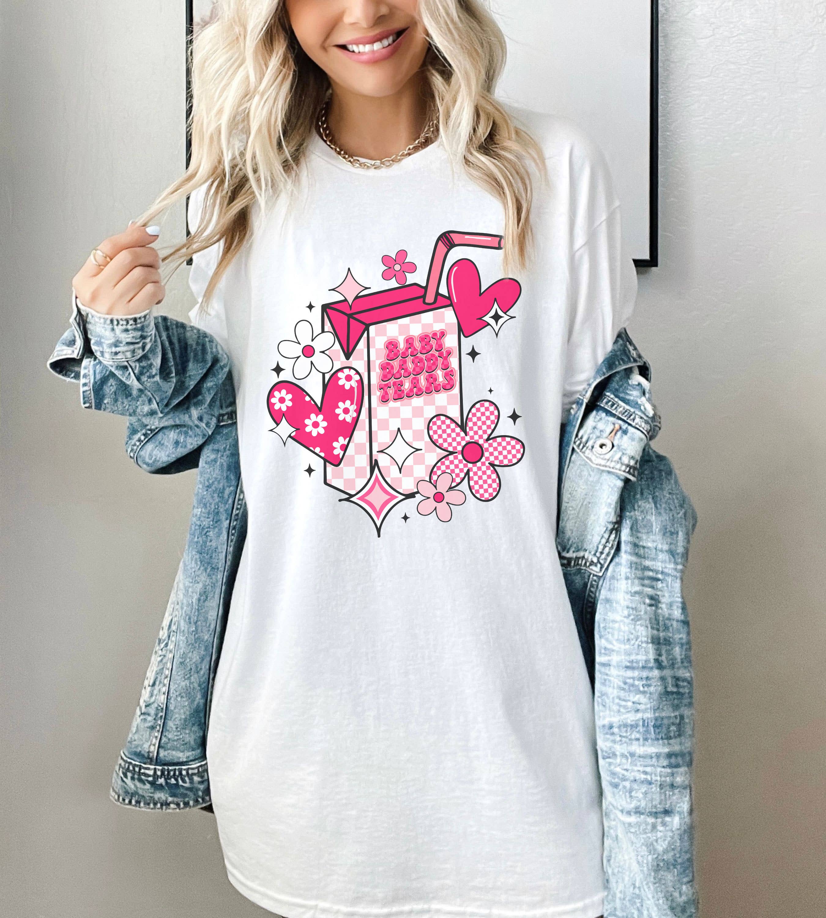 SONDO DESIGN LTD – wholesale Tunic – Women’s – Baby Daddy Tears Valentine Shirt, Valentines Tears Juice Box1