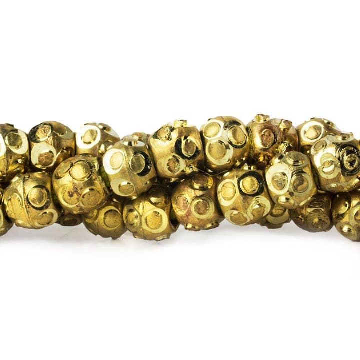 The Bead Traders - Wholesale Beads - 5mm Brass Circle Cut Rounds 8 inch 49 beads