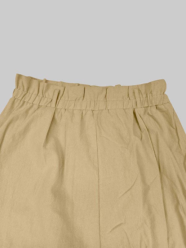 kycozy - Venta al por mayor Conjuntos de top y pantalón (NO para estar en casa) - Mujer - Conjunto de dos piezas: Top exterior sin cuello con mangas largas abotonado + Mono de pierna ancha con cinturón.17