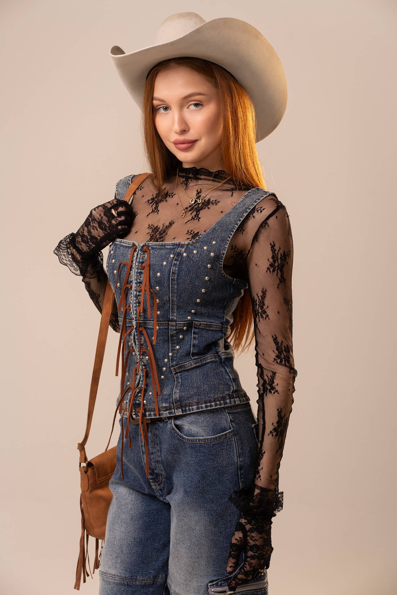 Blue B - Wholesale Outerwear Vest - Women's - 23712T Studded Fringe Denim Vest7