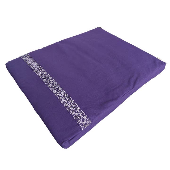 Meditation Mat Zabuton | Organic cotton | GOTS | Purple for wholesale on Faire1