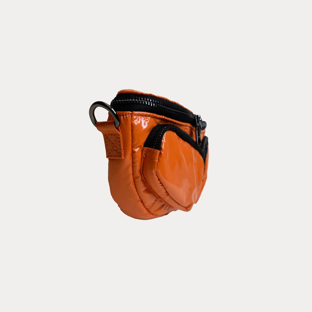 AHDORNED - Wholesale Belt Bag - Women's - Rachel Double Pocket Puffy Sling/Waist Bag w/Black Resin Cha37