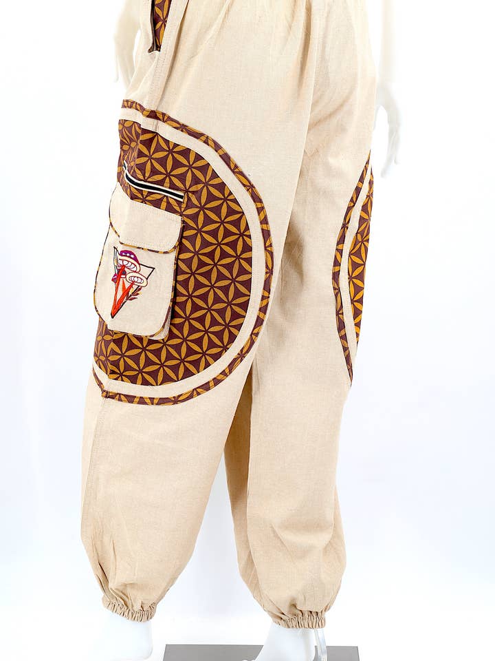 Himalaya Handmade - Wholesale Pants - Women's - Cotton Hippie Handmade Harem Mushroom Embroidered Bohemian Pants28
