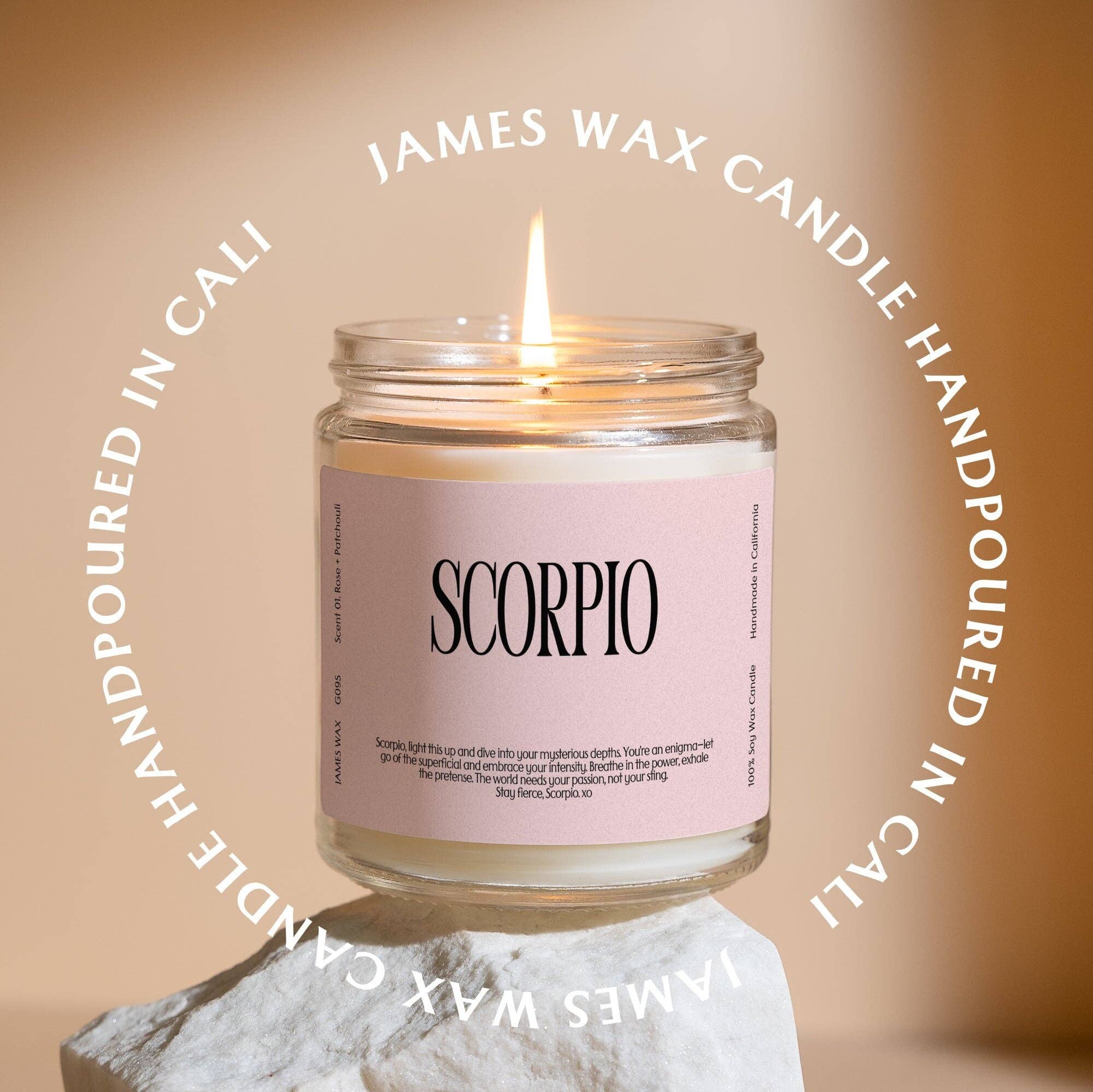 James Wax - Wholesale Jar/Filled Candle - Scorpio Gift Zodiac Sign Candle Astrology Charm G0952