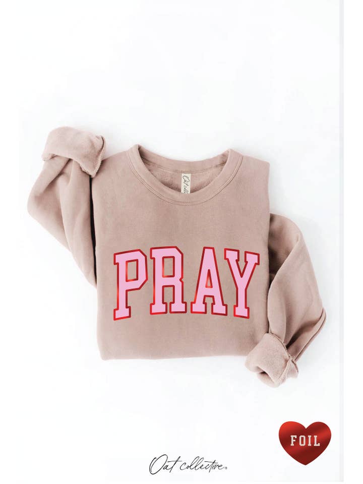 OAT COLLECTIVE - Vendita all'ingrosso Felpa stampata - Donna - Felpa con grafica PRAY FOIL17