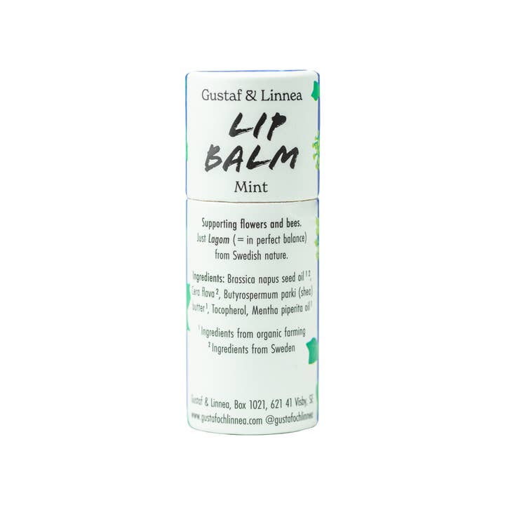 Gustaf och Linnea - Wholesale Lip Balm - Läppbalsam - Mint - i pappersförpackning4