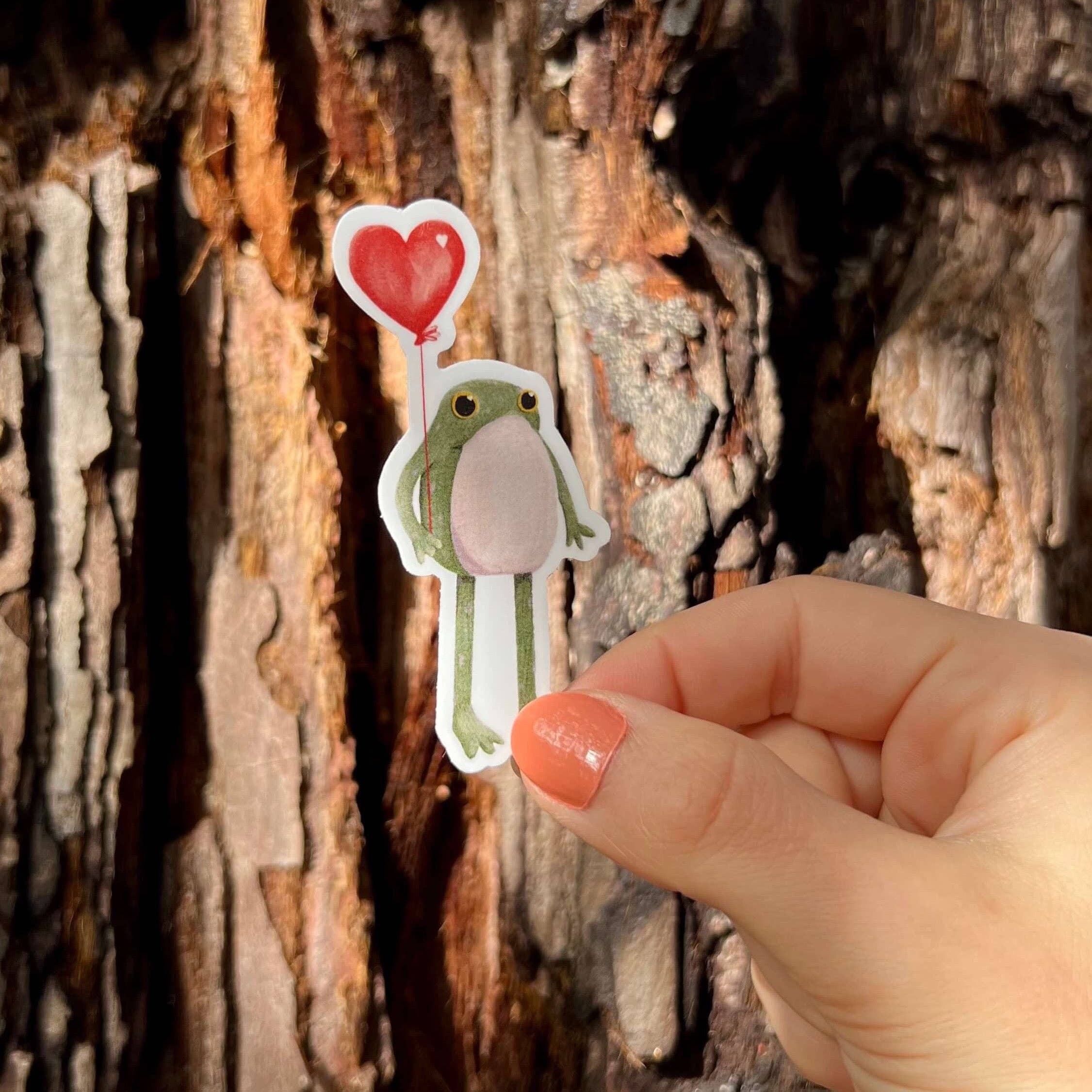 Stick With Finn - Wholesale Phone & Laptop Stickers - Hopeful Valentine Frog Sticker1