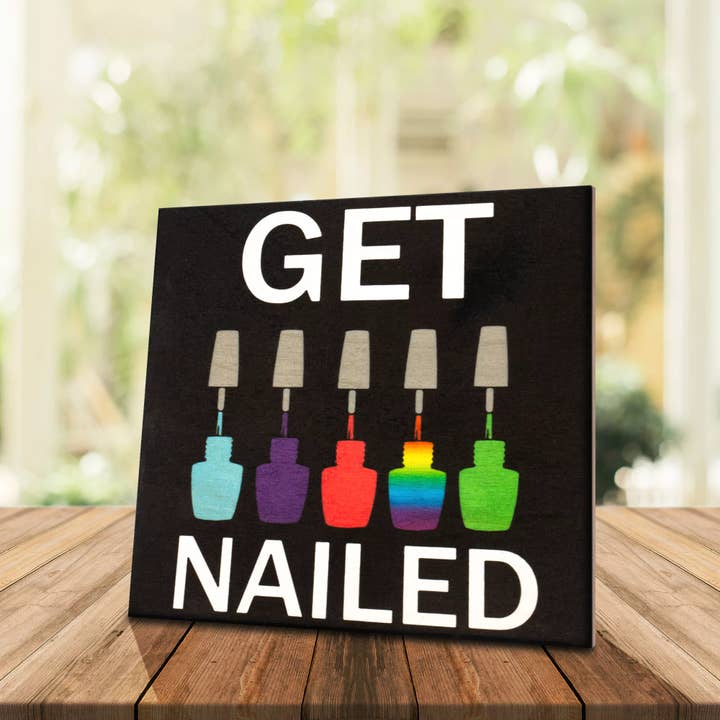JennyGems - Wholesale Sign - Funny Nail Salon Black Decor, Manicurist Gifts5