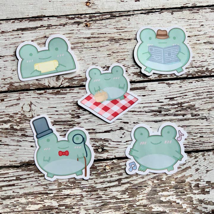 Frogs Sticker Pack (Pack A) for wholesale by LaRynn Sticker Co.