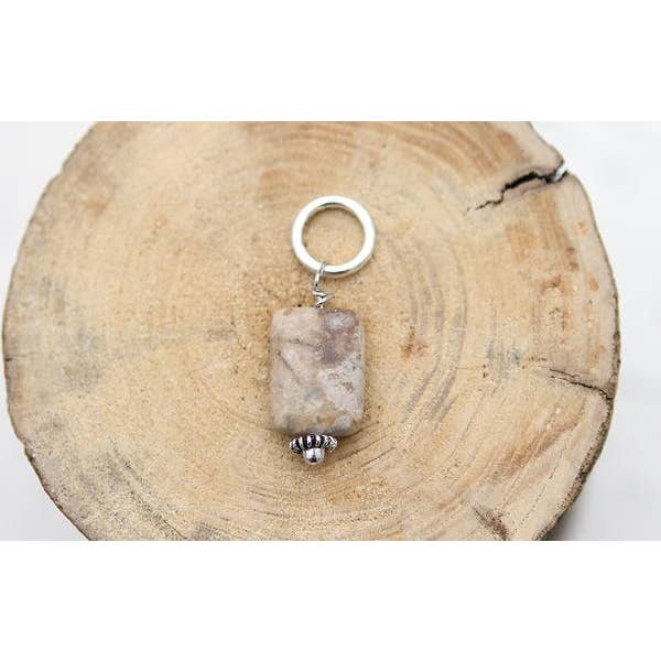 Square Marble Stone Drop Pendant for wholesale by Jennifer Dahl Designs LLC