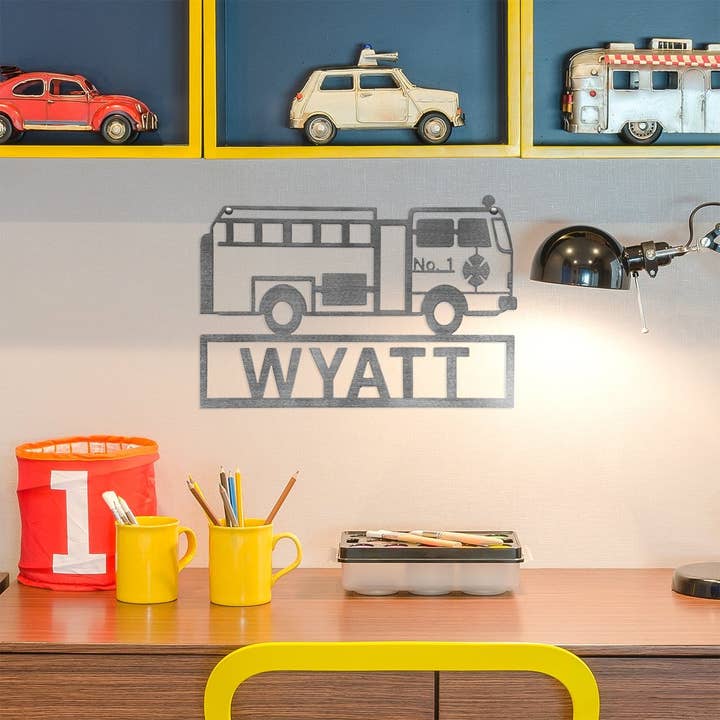 Work Truck Signs - 3 Styles - Monster Truck Room Decor for Boys and Girls for wholesale by Rusted Orange Craftworks Co.