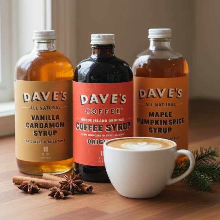 Dave's Coffee Roasters - Wholesale Flavored Syrup - New England Made Coffee Syrup Assorted Case2