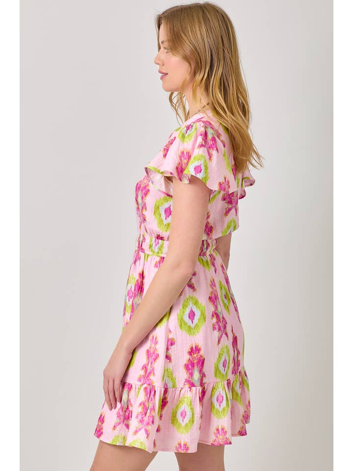 Mystree – Engroshandel Kjole - Dame – 61021 Trykt Dobbel Gauze Kjole2